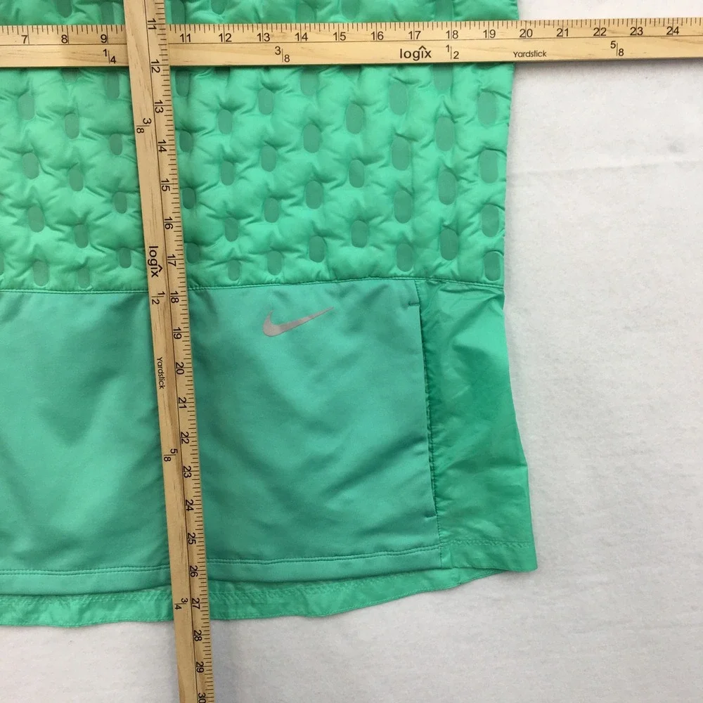 Nike Therma-FIT ADV Womens Mint Green Quilted Down Running Vest Large